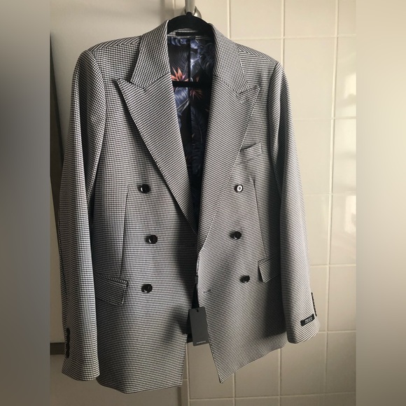 Gianni Feraud Slim Fit Double Breasted Jacket Blazer - Picture 1 of 8